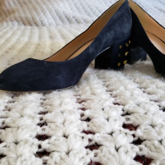 Nine West Navy Blue Suede Mid heel shoe - Picture 1 of 6